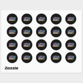 Sticker Rond Autisme Accepter Comprendre Adapt Advocate Special (Feuille)