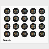 Sticker Rond Autisme Accepter Comprendre Amour Sensibilisation (Feuille)