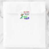 Sticker Rond Autisme BEE AWARE 1 (Sac)