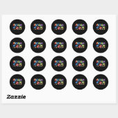 Sticker Rond Autisme Coquette Bow Puzzles Accepter Comprendre l (Feuille)