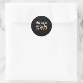 Sticker Rond Autisme Coquette Bow Puzzles Accepter Comprendre l (Sac)