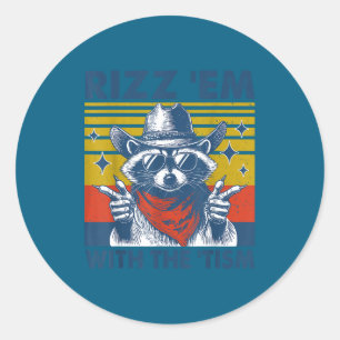Sticker Rond Autisme drôle rizz em avec le tism mème autistique