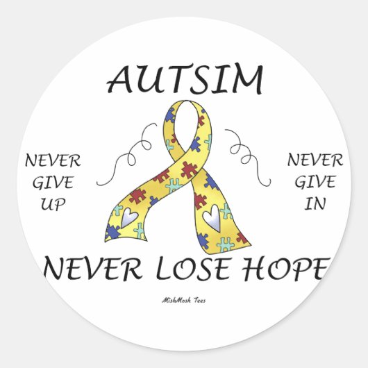 Sticker Rond Autisme Hope (Devant)