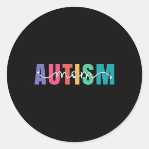 Sticker Rond Autisme Maman Sensibilisation sur l'autisme Pour M