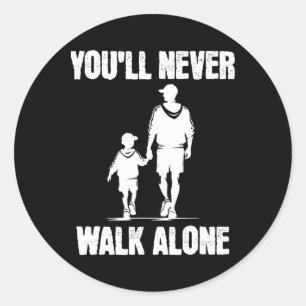 Sticker Rond Autisme Papa soutient Pères seuls Enfants Vous n