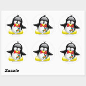 Sticker Rond Autisme Penguin (Feuille)