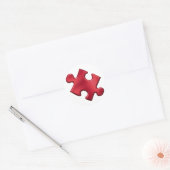 Sticker Rond Autisme Puzzle Pièce Rouge (Enveloppe)