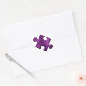Sticker Rond Autisme Puzzle Pièce violet (Enveloppe)