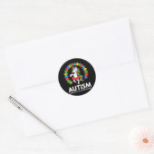 Sticker Rond Autisme Unicorne Danser Différentes Conscience Du (Enveloppe)