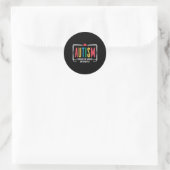 Sticker Rond Autisme Voir le monde différemment Sensibilisation (Sac)