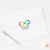 Sticker Rond Autiste, blanc (Enveloppe)