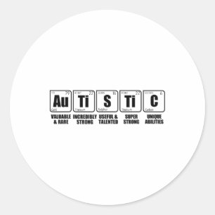 Sticker Rond Autistique Au Ti S Ti C Tableau Périodique Des Élé