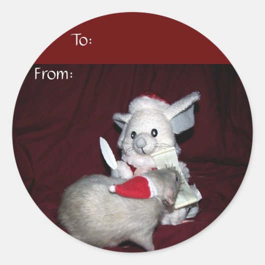 Sticker Rond Autocollant-cadeau Ruby (Devant)