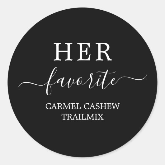 Sticker Rond "Autocollant de boîte de bienvenue - Son préféré" (Devant)