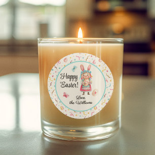 Sticker Rond Autocollant, Nom   3 pouces Mignonne Lapinette de 