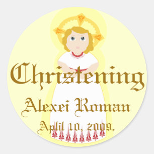 Sticker Rond Autocollant-Personnaliser de baptême