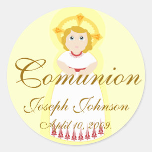 Sticker Rond Autocollant-Personnaliser de "Comunion"