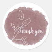 Sticker Rond Autocollants, autocollants, Thank you, merci (Devant)