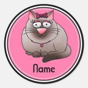 Sticker Rond Autocollants, modèle nommé, bande dessinée