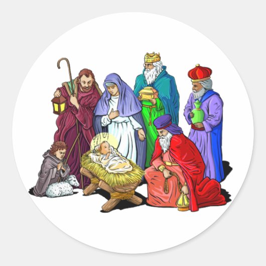 Sticker Rond Autocollants_Nativité (Devant)