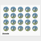Sticker Rond Autocollants, Petit Bleu (Feuille)
