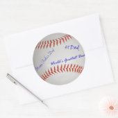 Sticker Rond Autographe de baseball (Enveloppe)
