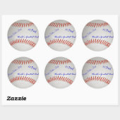 Sticker Rond Autographe de baseball (Feuille)