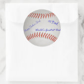 Sticker Rond Autographe de baseball (Sac)