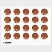 Sticker Rond Automne Automne Automne Rustique (Feuille)
