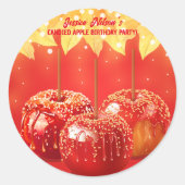 Sticker Rond Automne Automne Canted Apple Party (Devant)
