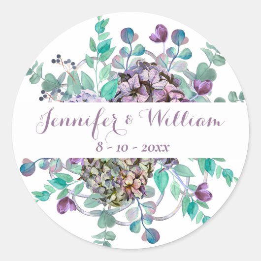 Sticker Rond Automne Automne Citrouille Floral Mariage (Devant)
