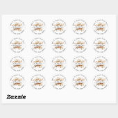 Sticker Rond Automne Automne Eucalyptus Foliage Boho Adresse de (Feuille)