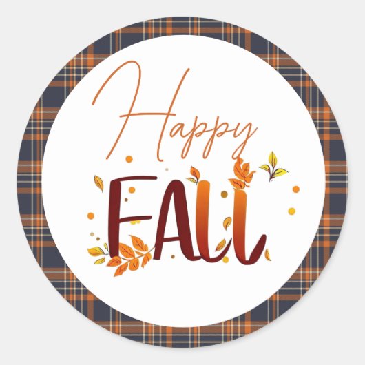 Sticker Rond Automne/Automne/Feuille (Devant)