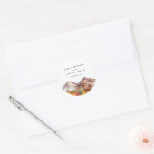 Sticker Rond Automne Automne Mariage élégant (Enveloppe)