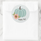 Sticker Rond Automne Citrouille de tournesol (Sac)