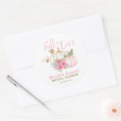 Sticker Rond Automne Citrouilles tombent dans la Fête des marié (Enveloppe)