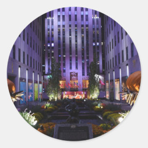 Sticker Rond Automne dans Channel Gardens Rockefeller Center NY