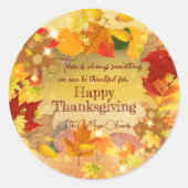 Sticker Rond Automne Feuillage de l'automne Bon thanksgiving de (Devant)