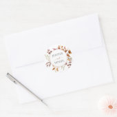 Sticker Rond Automne Feuilles Russe Pays Boho Mariage (Enveloppe)