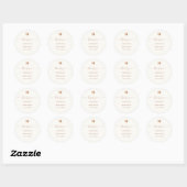 Sticker Rond Automne Feuilles Terracotta Chic Mariage de automn (Feuille)