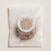 Sticker Rond Automne Fleur sauvage Fairy Princesse Anniversaire