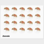 Sticker Rond Automne laisse un mariage élégant (Feuille)