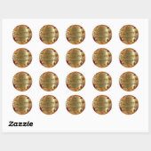 Sticker Rond AUTOMNE LAISSE WREATH par SHARON SHARPE (Feuille)