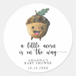 Sticker Rond Automne le petit glacier est en route - Baby showe