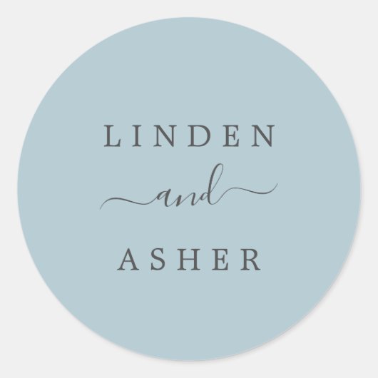 Sticker Rond Automne | Mariage d'ardoise (Devant)