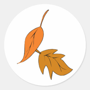 Sticker Rond Automne Mariage Thème Invitations Enveloppes Phoqu