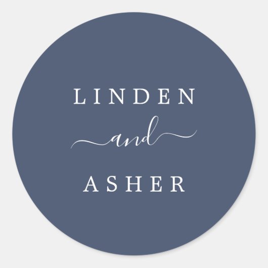 Sticker Rond Automne | Phoques d'enveloppes Mariages de la Mari (Devant)