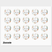 Sticker Rond Automne Rustique Automne Rustique Fête des mariées (Feuille)