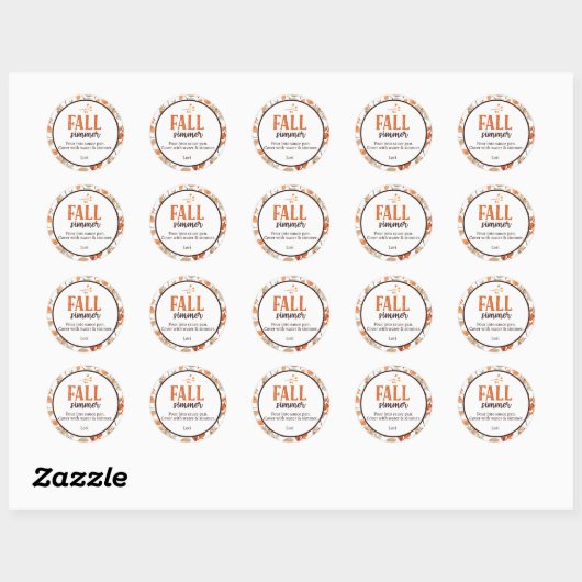 Sticker Rond Automne Simmer (Feuille)