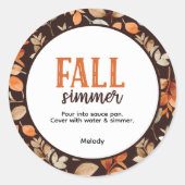 Sticker Rond Automne Simmer (Devant)